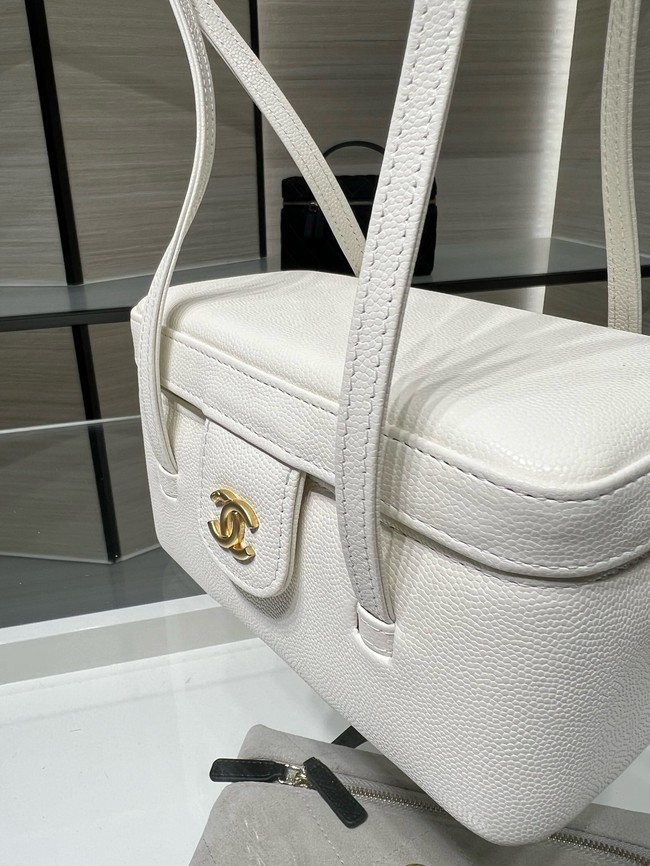 CHANEL Long Vanity with Leather Strap AP5067 white