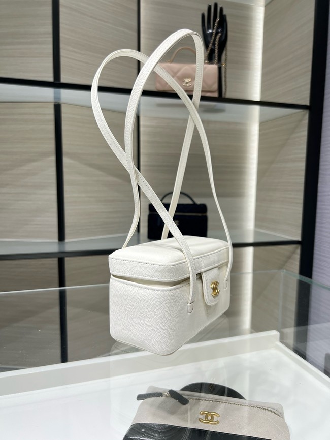CHANEL Long Vanity with Leather Strap AP5067 white