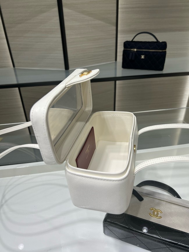 CHANEL Long Vanity with Leather Strap AP5067 white