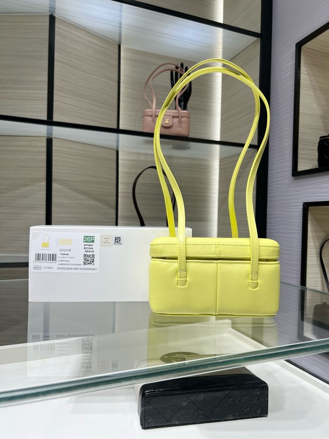 CHANEL Long Vanity with Leather Strap AP5067 yellow