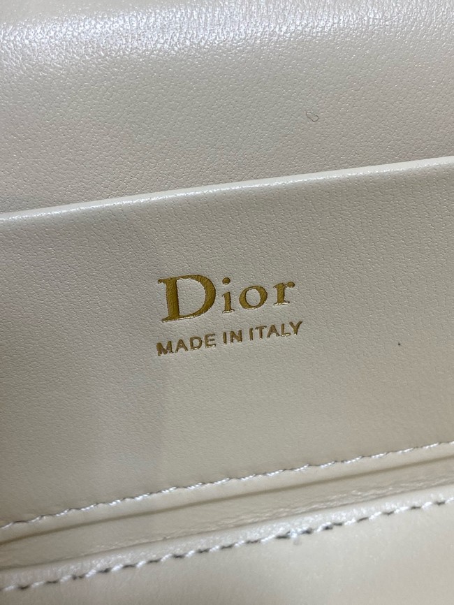 Dior Caro Mini Vanity Case Macrocannage Lambskin S5198UD Beige