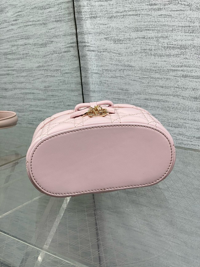 Dior Caro Mini Vanity Case Macrocannage Lambskin S5198UD Pink