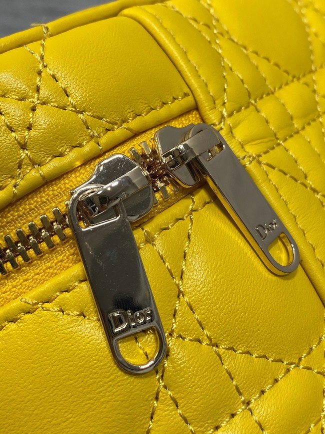 Dior Caro Mini Vanity Case Macrocannage Lambskin S5198UD yellow