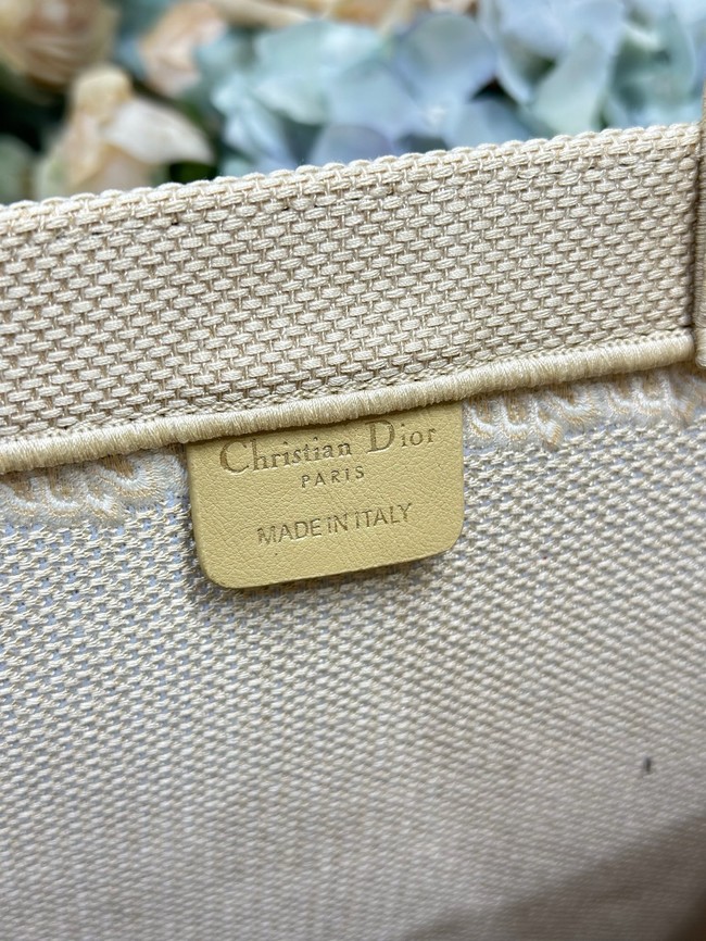 Large Dior Book Tote Book Cover Embroidery TSH295 Beige and Red