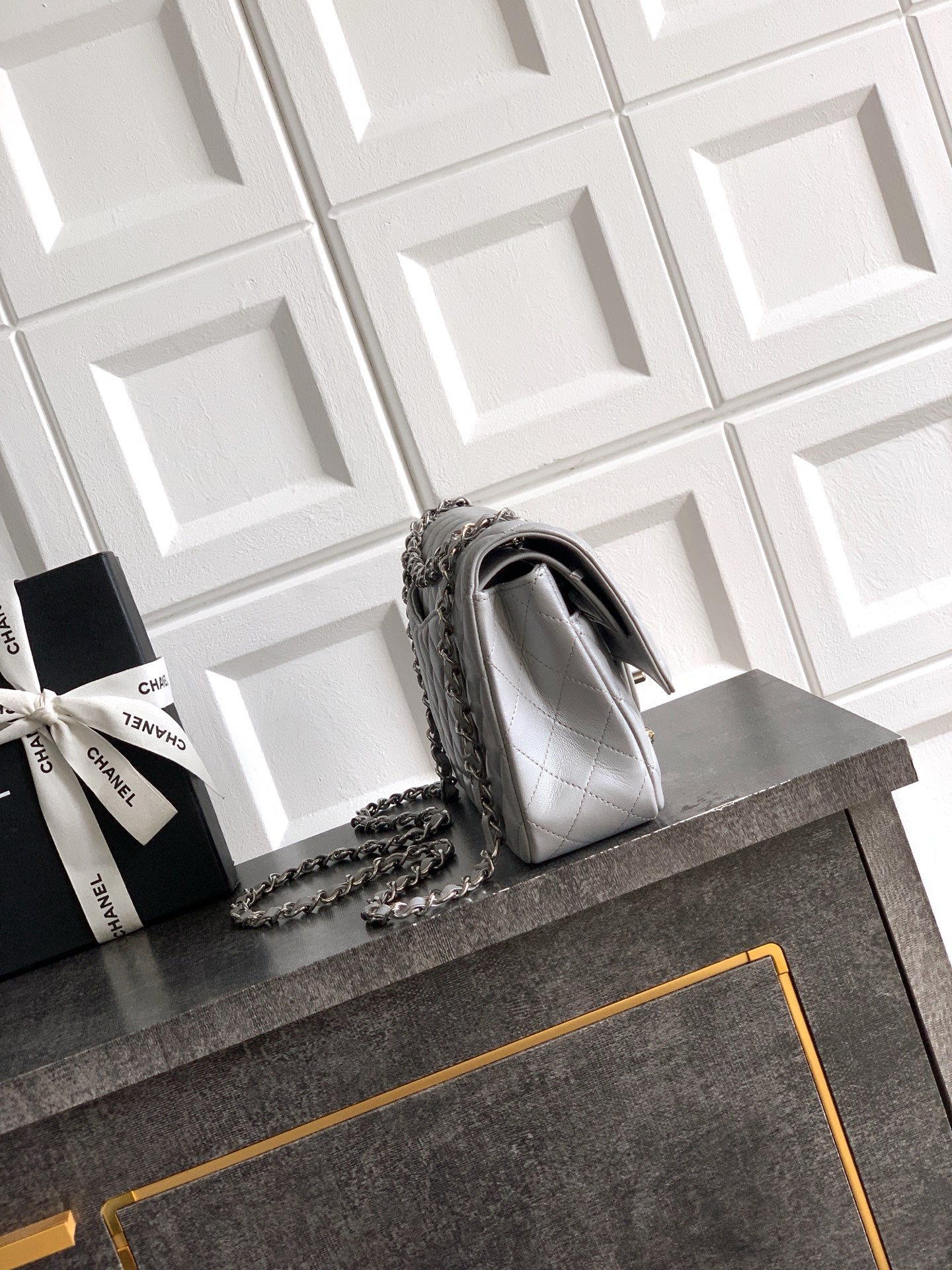 CHANEL Classic 11.12 Handbag A01112 gray