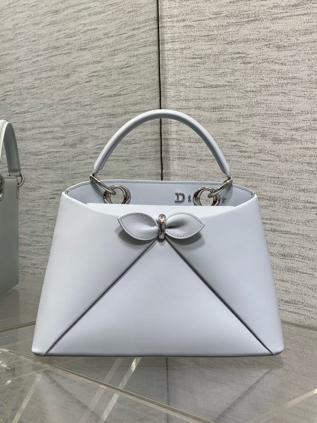 Dior Calfskin small Tote Bag 0737 ice blue