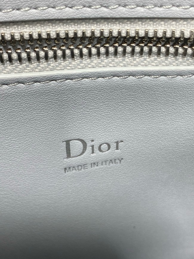 Dior Calfskin small Tote Bag 0737 ice blue