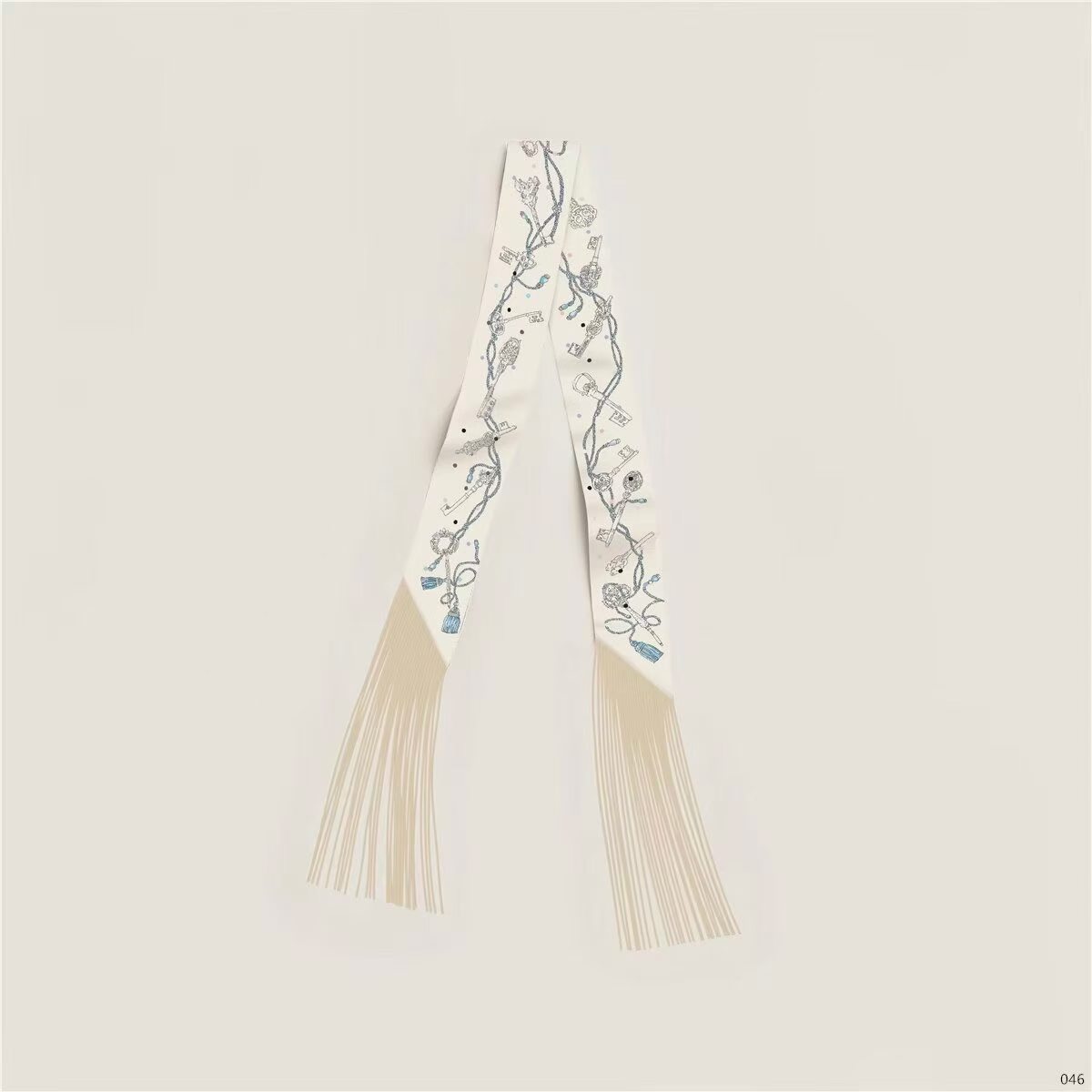 Hermes Tassel Twilly Small Silk Scarf H85387-10