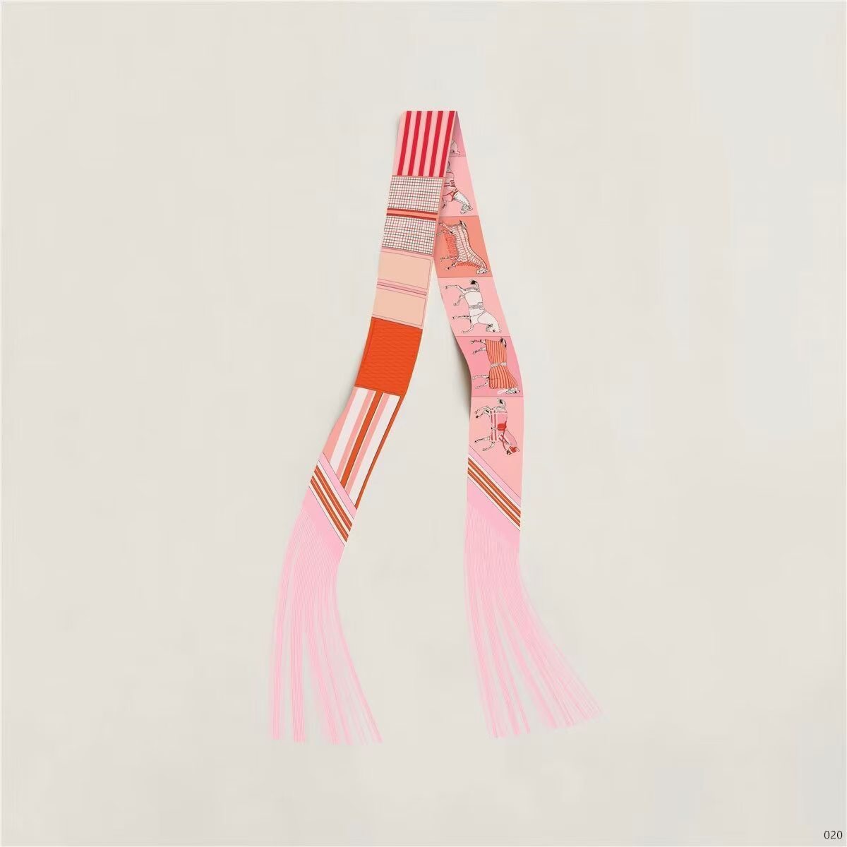 Hermes Tassel Twilly Small Silk Scarf H85387-13