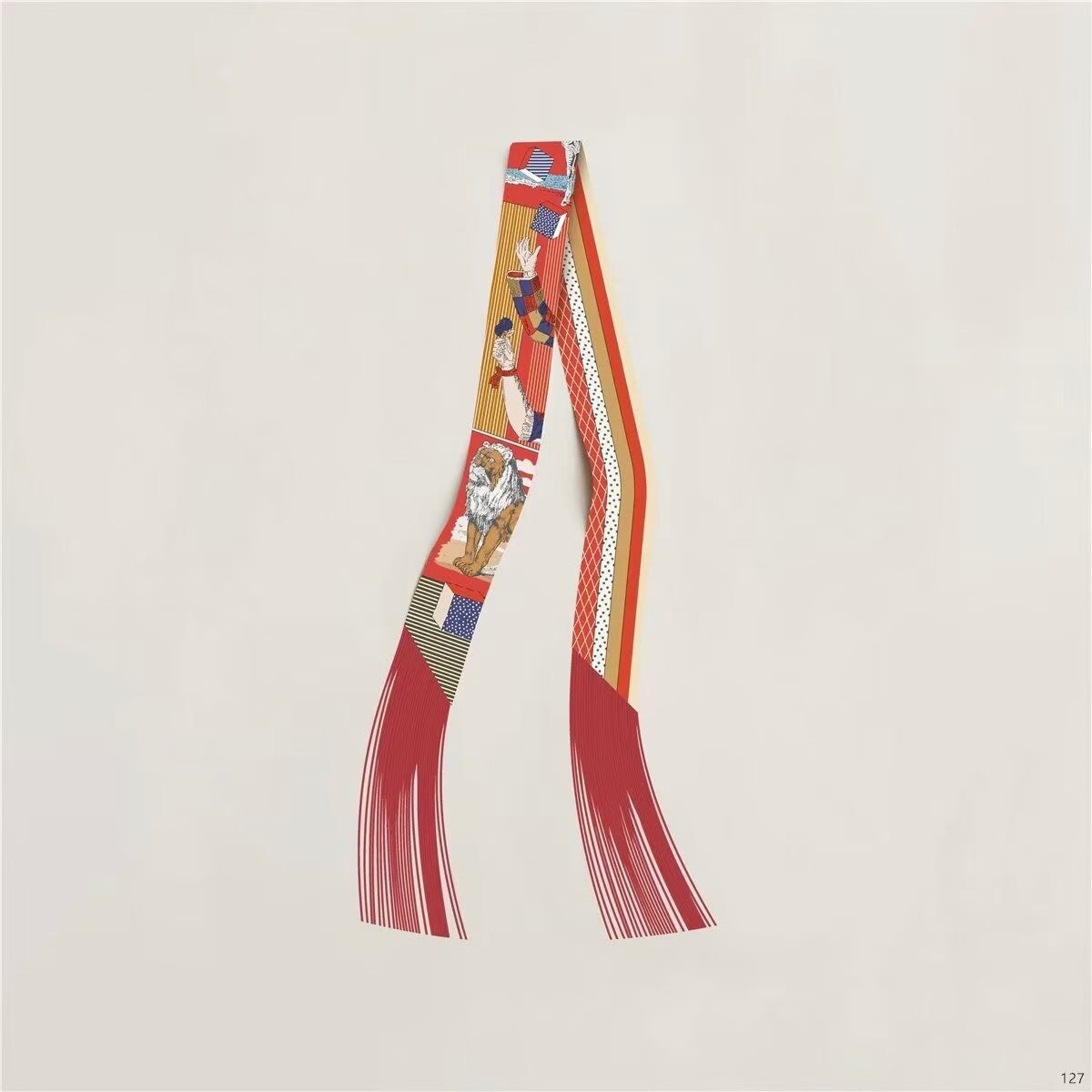 Hermes Tassel Twilly Small Silk Scarf H85387-23