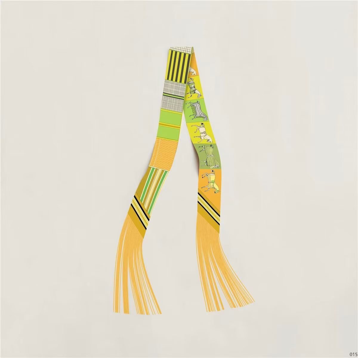 Hermes Tassel Twilly Small Silk Scarf H85387-3