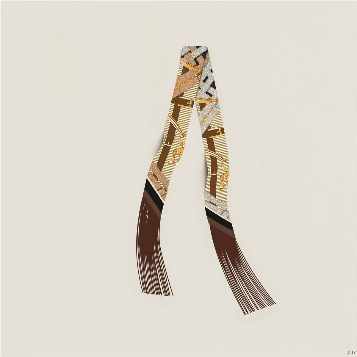 Hermes Tassel Twilly Small Silk Scarf H85387-31
