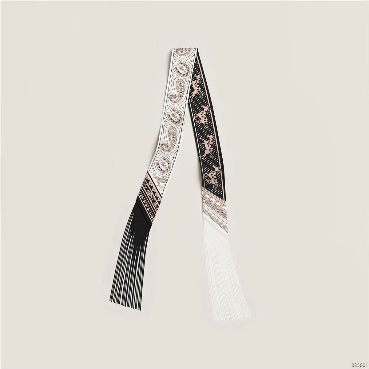 Hermes Tassel Twilly Small Silk Scarf H85387-32