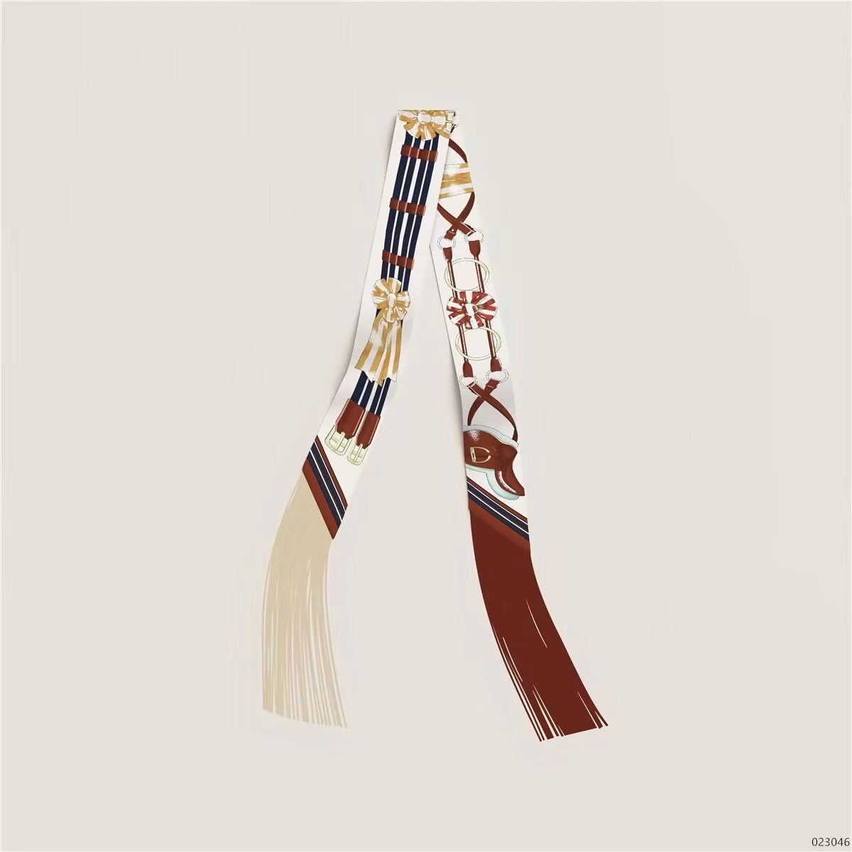 Hermes Tassel Twilly Small Silk Scarf H85387-6