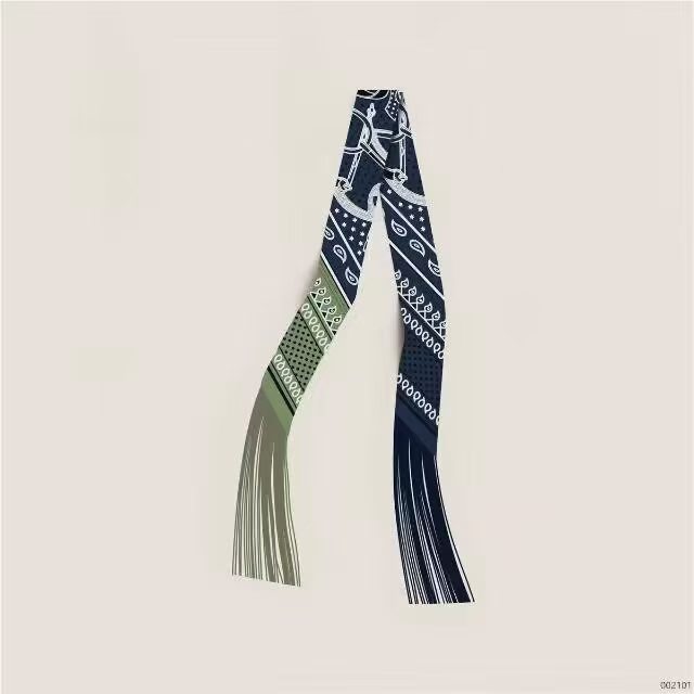 Hermes Tassel Twilly Small Silk Scarf H85387-7
