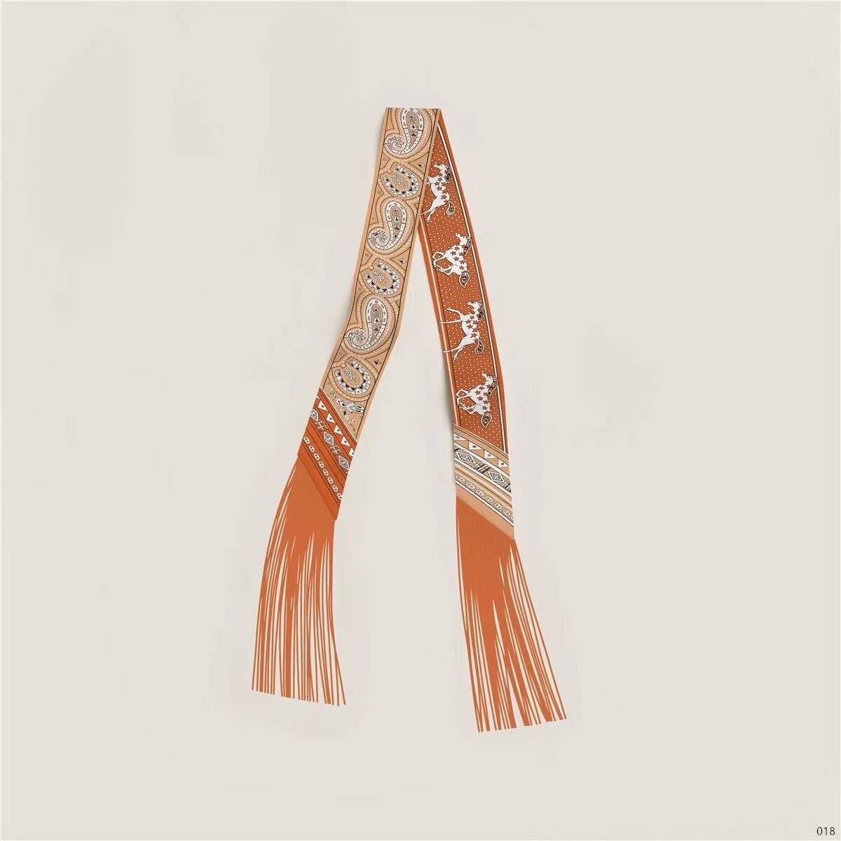 Hermes Tassel Twilly Small Silk Scarf H85387-8