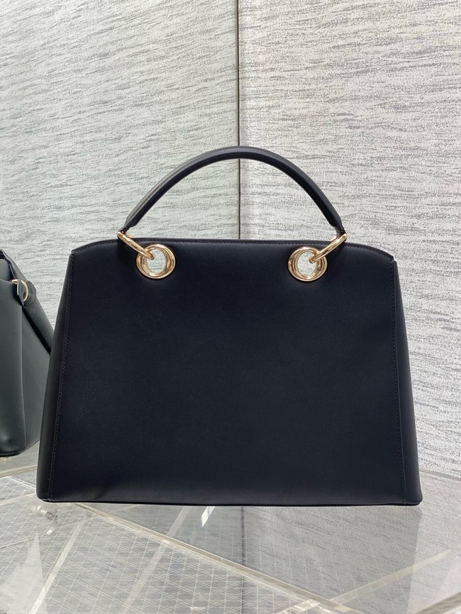 Dior Calfskin Medium Tote Bag 0738 black&gold