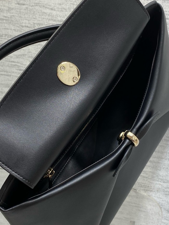 Dior Calfskin Medium Tote Bag 0738 black&gold
