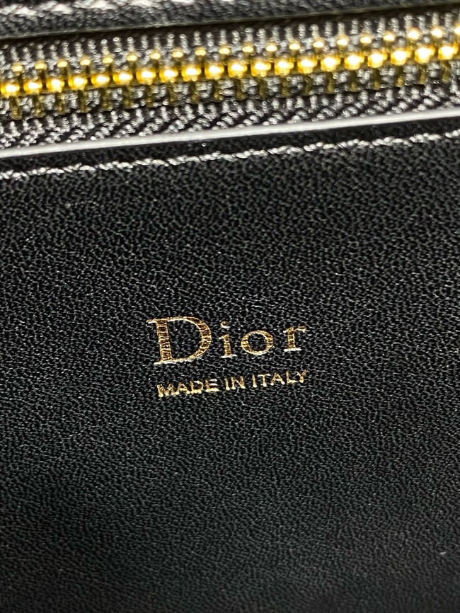 Dior Calfskin Medium Tote Bag 0738 black&gold