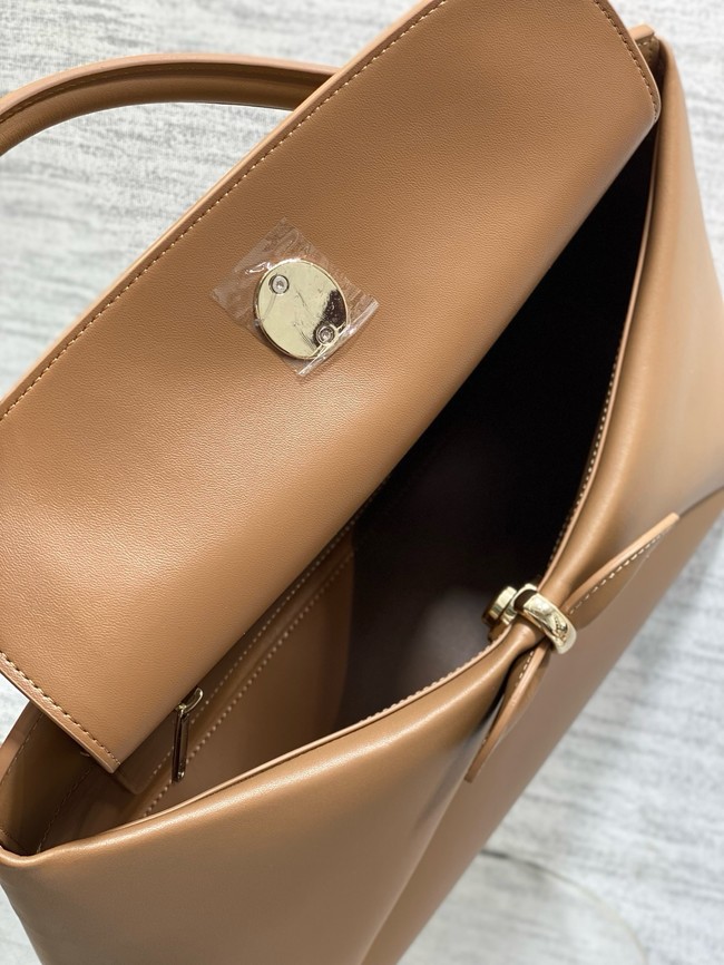 Dior Calfskin Medium Tote Bag 0738 camel