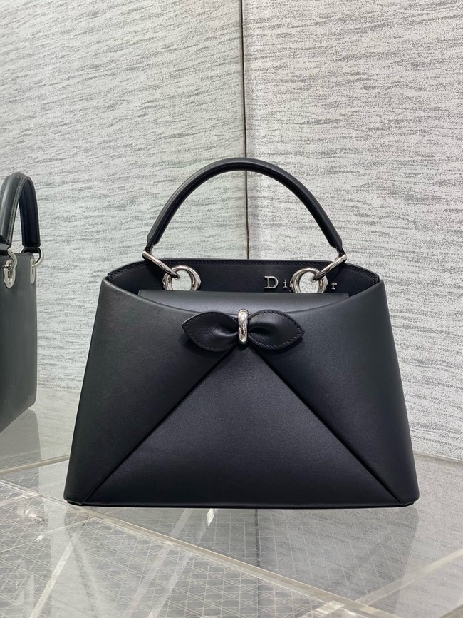 Dior Calfskin small Tote Bag 0737 black&Silver
