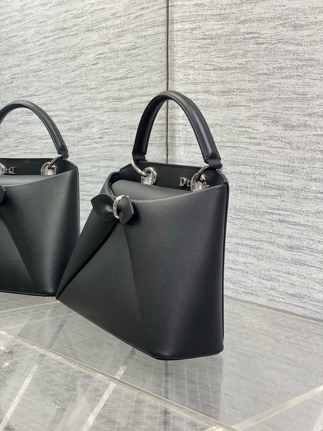 Dior Calfskin small Tote Bag 0737 black&Silver