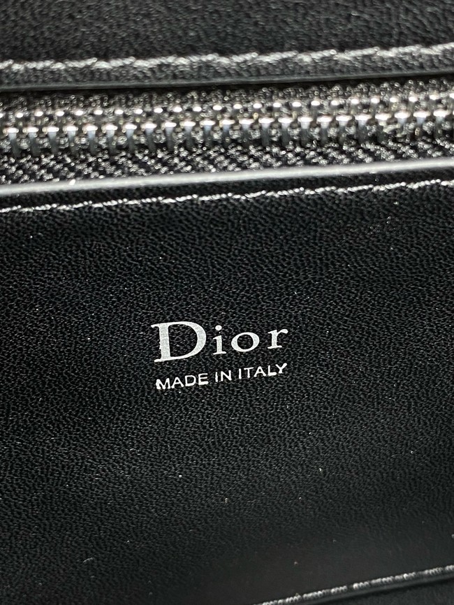 Dior Calfskin small Tote Bag 0737 black&Silver