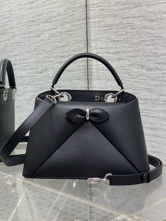 Dior Calfskin small Tote Bag 0737 black&Silver