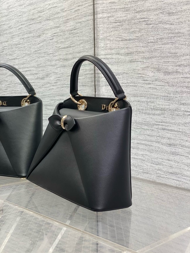 Dior Calfskin small Tote Bag 0737 black&gold