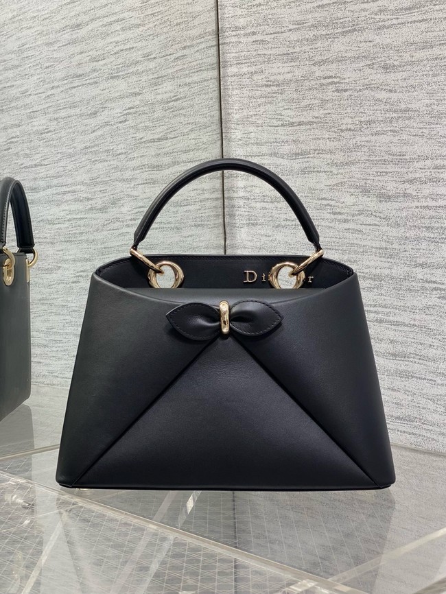Dior Calfskin small Tote Bag 0737 black&gold