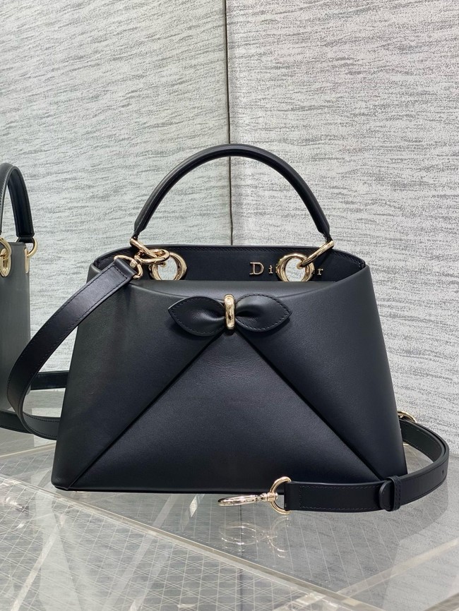 Dior Calfskin small Tote Bag 0737 black&gold