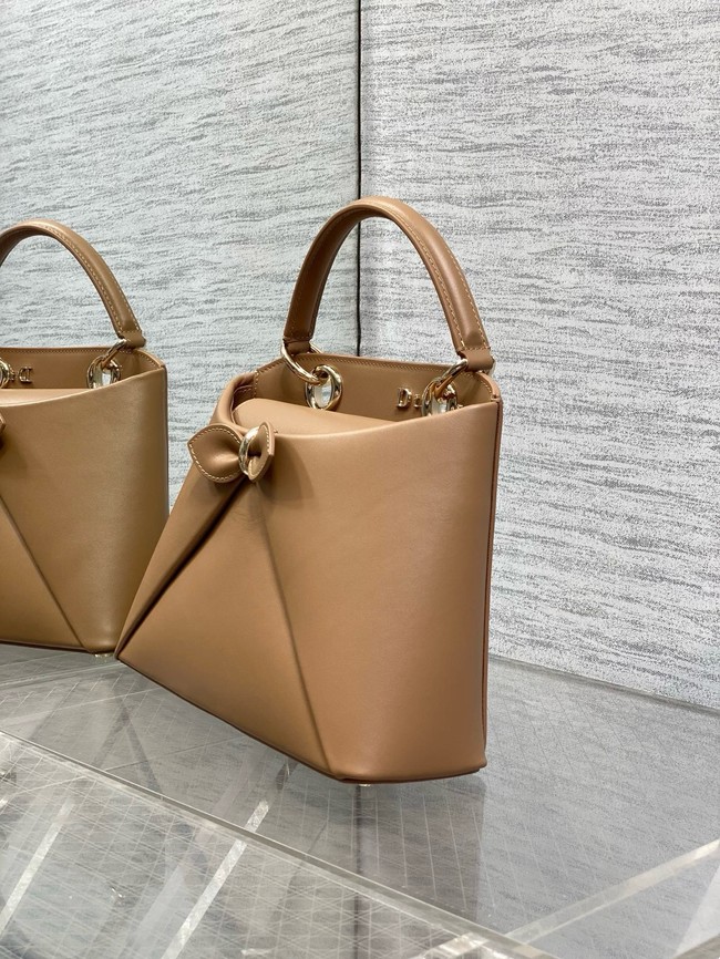Dior Calfskin small Tote Bag 0737 camel