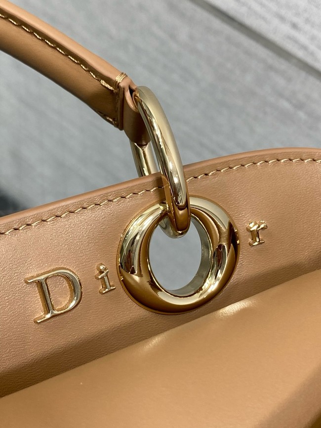 Dior Calfskin small Tote Bag 0737 camel