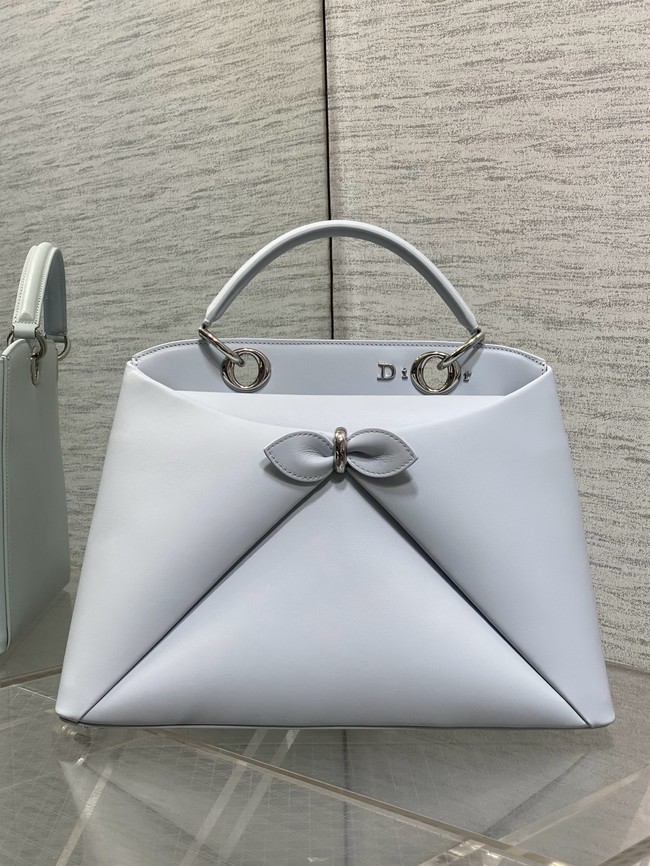 Dior Calfskin Medium Tote Bag 0738 ice blue
