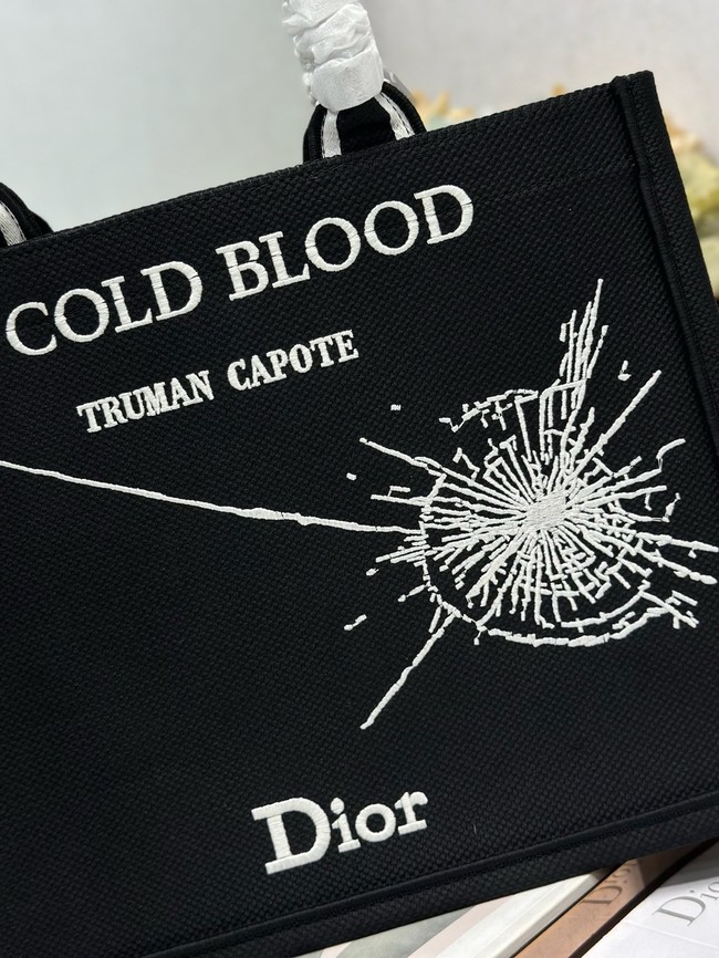 Medium Dior Book Tote with Strap M1354PEH Black