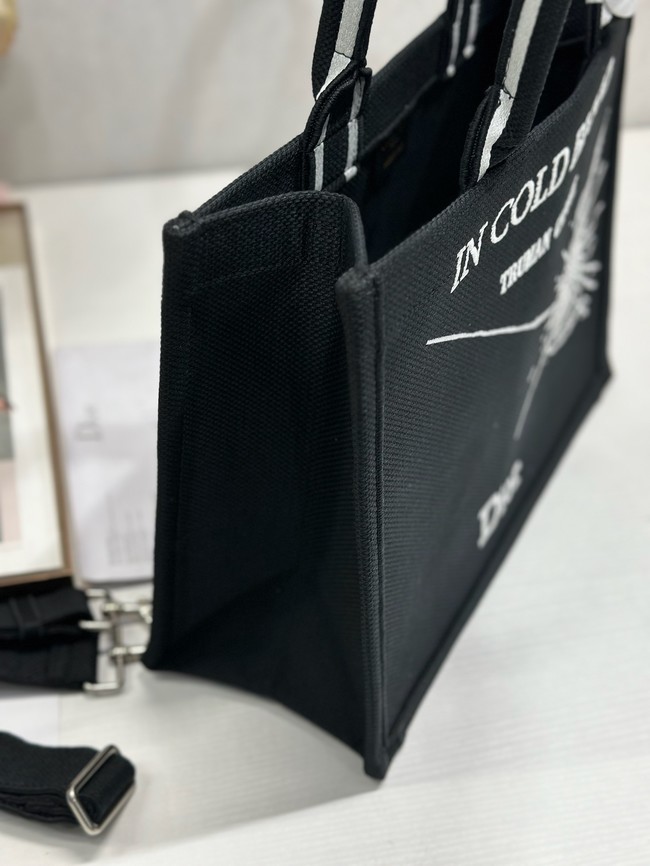 Medium Dior Book Tote with Strap M1354PEH Black