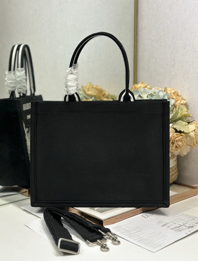 Medium Dior Book Tote with Strap M1354PEH Black