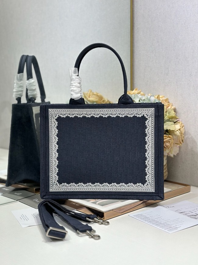 Medium Dior Book Tote with Strap M1354PEH Blue