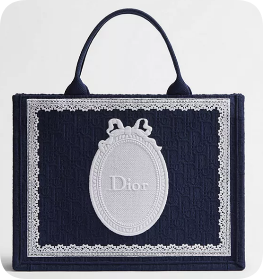 Medium Dior Book Tote with Strap M1354PEH Blue