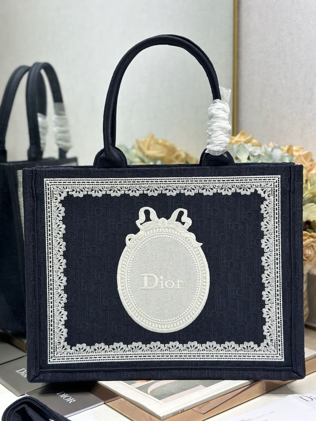 Medium Dior Book Tote with Strap M1354PEH Blue