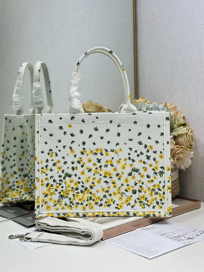 Medium Dior Book Tote with Strap M1354PEH Buttercup