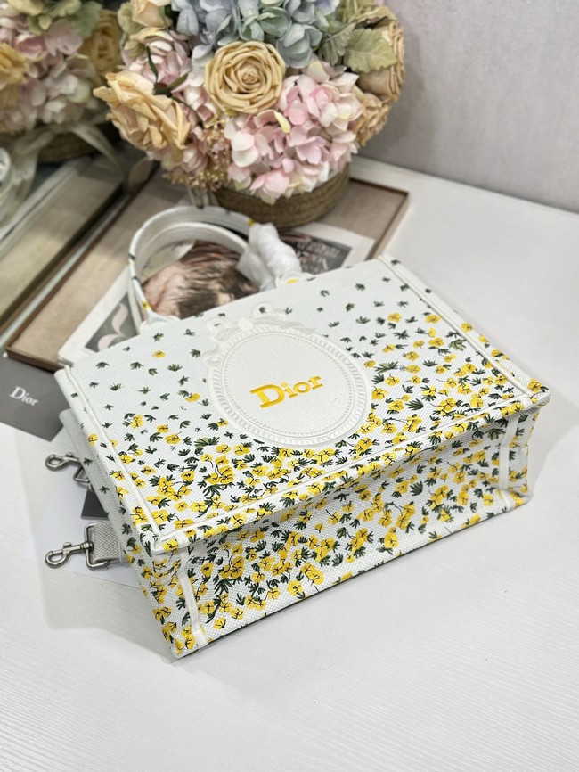 Medium Dior Book Tote with Strap M1354PEH Buttercup