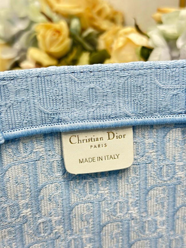 Medium Dior Book Tote with Strap M1354PEH Celestial Blue 