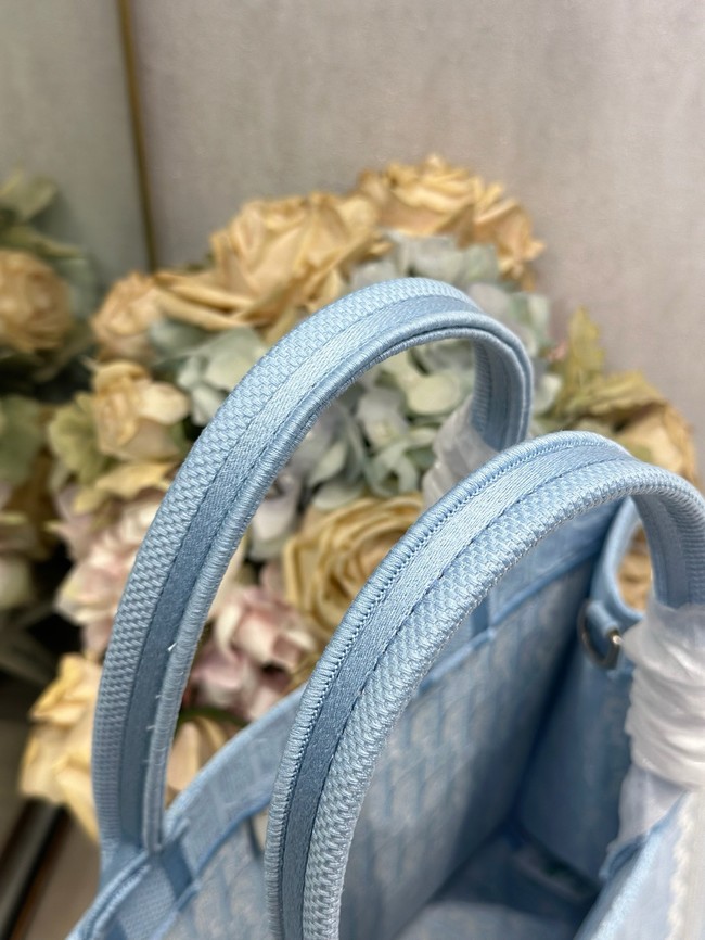 Medium Dior Book Tote with Strap M1354PEH Celestial Blue 