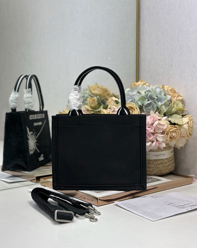 Small Dior Book Tote with Strap Embroidery M1404PE-1