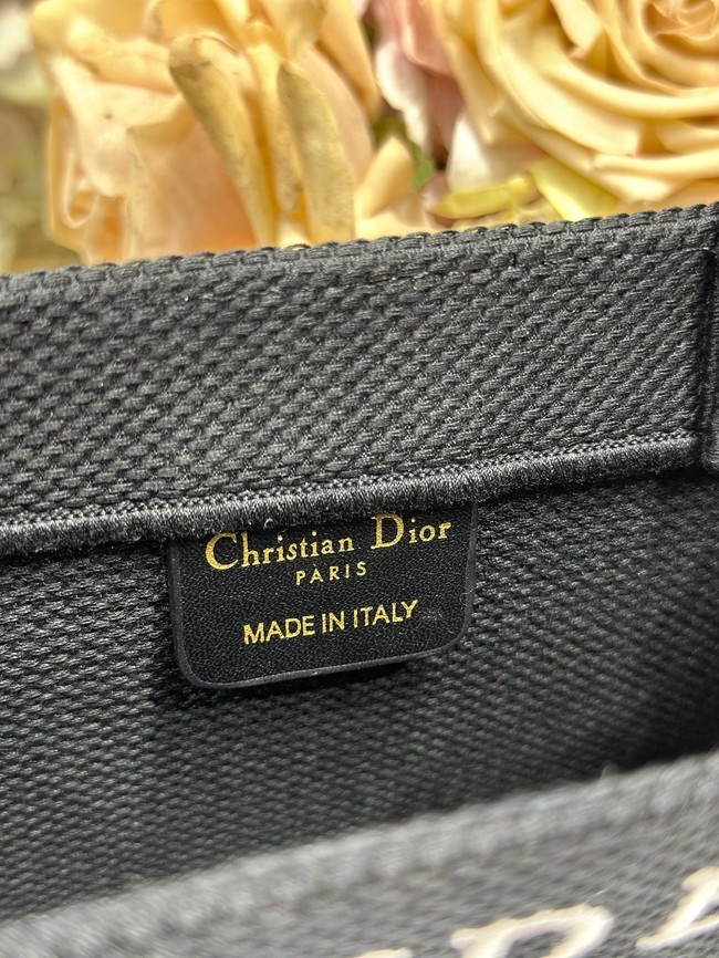 Small Dior Book Tote with Strap Embroidery M1404PE-1