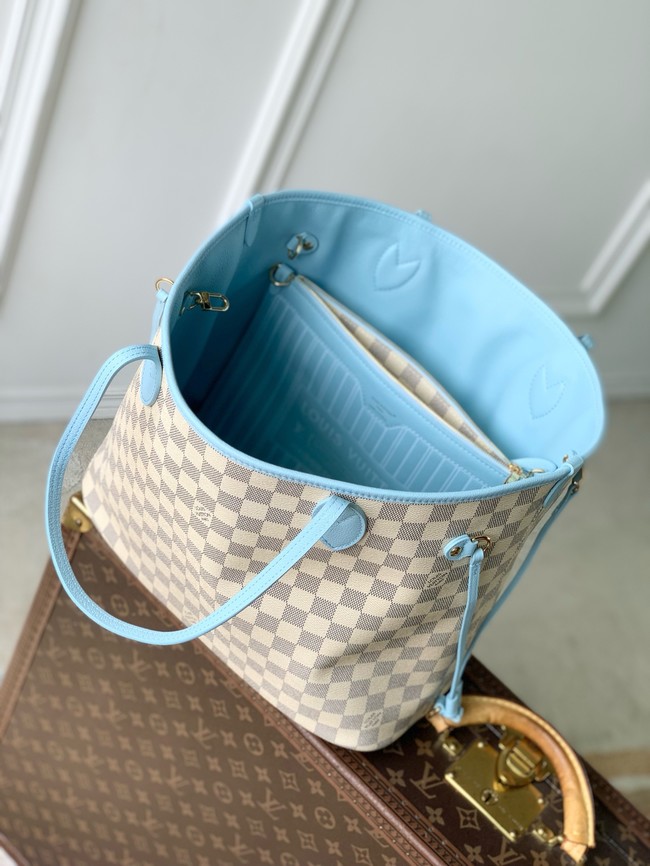 Louis Vuitton NEW - REVERSIBLE Neverfull Inside Out MM N40946 Bleu Olympe