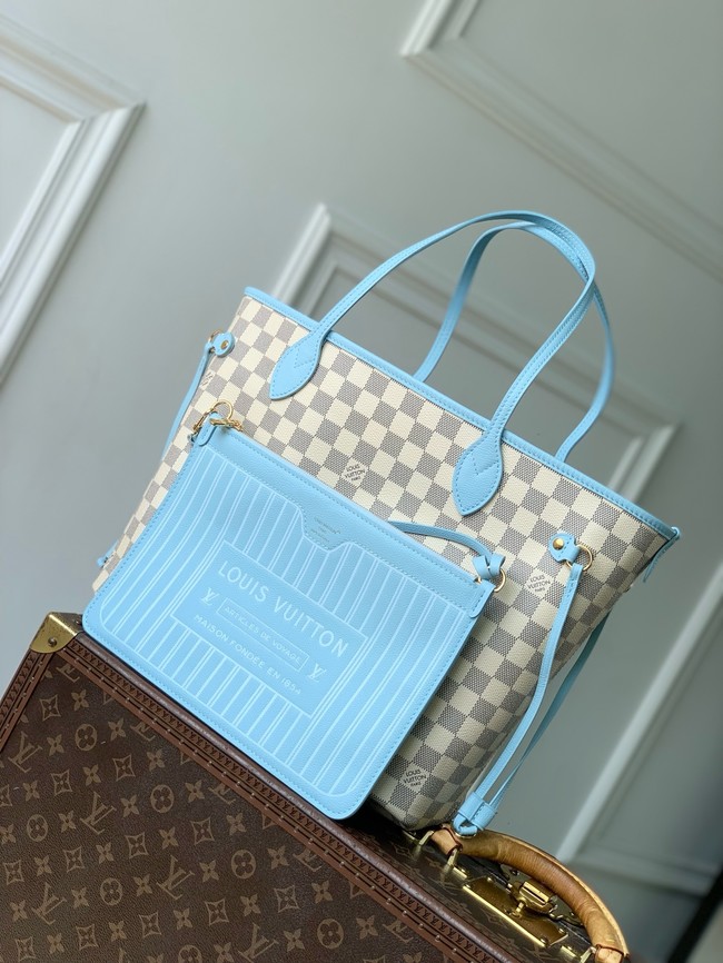 Louis Vuitton NEW - REVERSIBLE Neverfull Inside Out MM N40946 Bleu Olympe