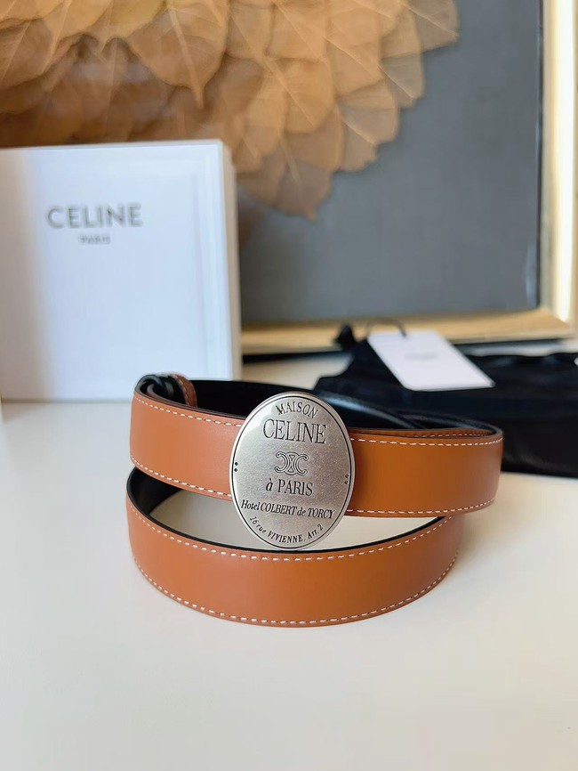 Celine Thin Plate Belt IN 25MM Taurillon Leather B10673-6 Celine Thin Plate Belt IN 25MM Taurillon Leather B10673-6