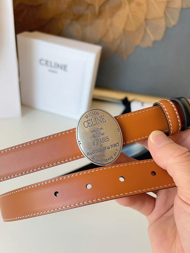 Celine Thin Plate Belt IN 25MM Taurillon Leather B10673-6 Celine Thin Plate Belt IN 25MM Taurillon Leather B10673-6